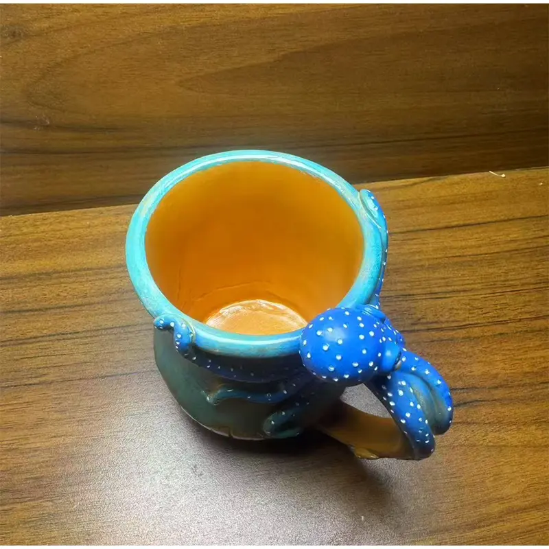 Marine Creatures Octopus Mug Ornament 3D Octopus Fun Ceramic Coffee Cup Handmade Octopus Shaped Statue Cup Ocean Enthusiast Gift
