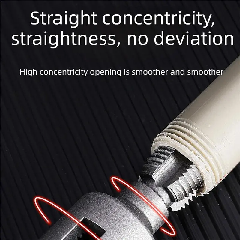 New Pipe Thread Cutting Tool Water Pipe Inner Outer Integrated Wire Cutter Pipe Thread Tool Electric Drill 4/6 Points Water Pipe