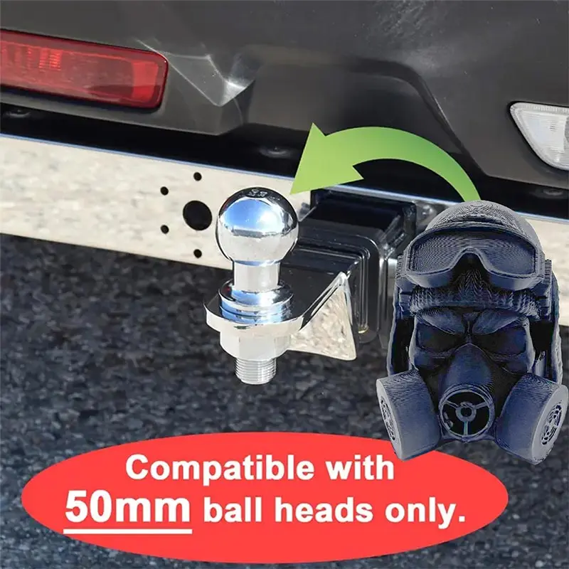 Tow Bar Ball Cover Sneaker Gas Mask Trailer Hook Cover Doomsday Gas Mask Prevent Rusting Receiving Tube Trailer Hook Cover Cap