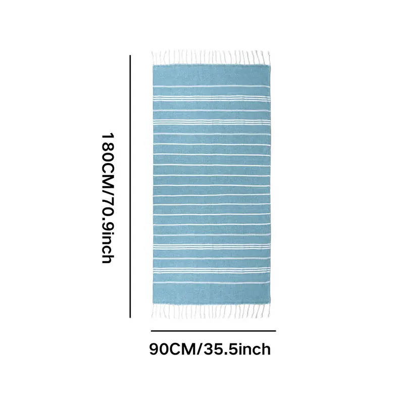 Turkey Beach Towel Stripe Absorbent Quick Dry Sandproof Soft Bath Towel Beach Swimming Pool Bathroom Lightweight Travel Towel