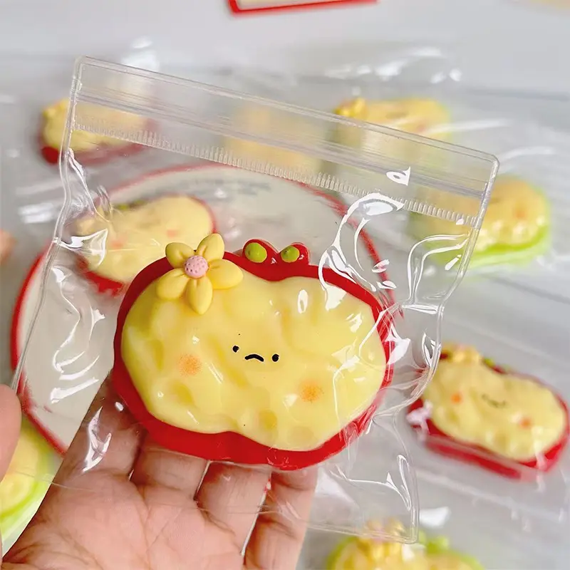 Fun Cute Cream Red Apple Pinching Slow Rebound Stress Relieving Crystal Mud for Children's Sensory Anxiety Relaxation Pinching