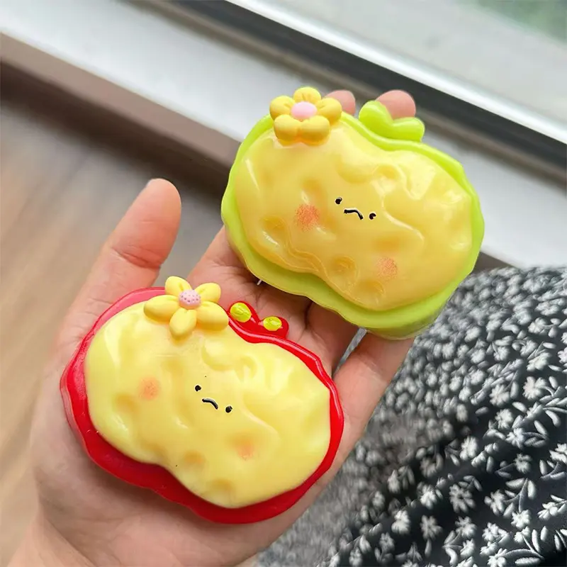 Fun Cute Cream Red Apple Pinching Slow Rebound Stress Relieving Crystal Mud for Children's Sensory Anxiety Relaxation Pinching