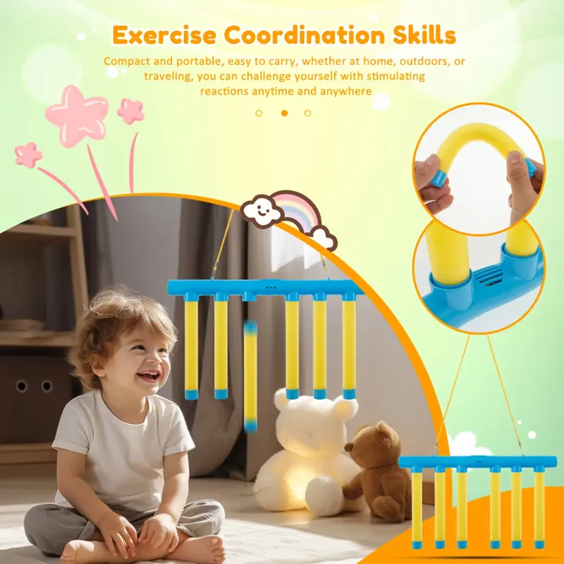 Catching Sticks Game Children Adult Training Reaction Drop Stick Drop Grab Win Game Reaction Training Reflex Challenge Game