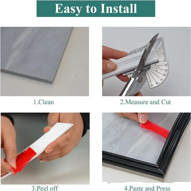 1/3M Roll Self Adhesive PVC Decorative Strip Flexible Bendable Ribbon TV Background Wall Lines Wall Floor Cabinet Frame Decor
