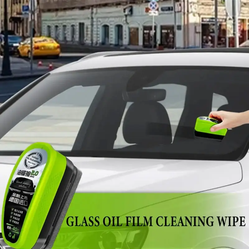Car Glass Oil Film Remover Automotive Glass Sponge Cleaning Brush 150ml Front Inner Windshield Glass Hydrophobic Car Cleaning