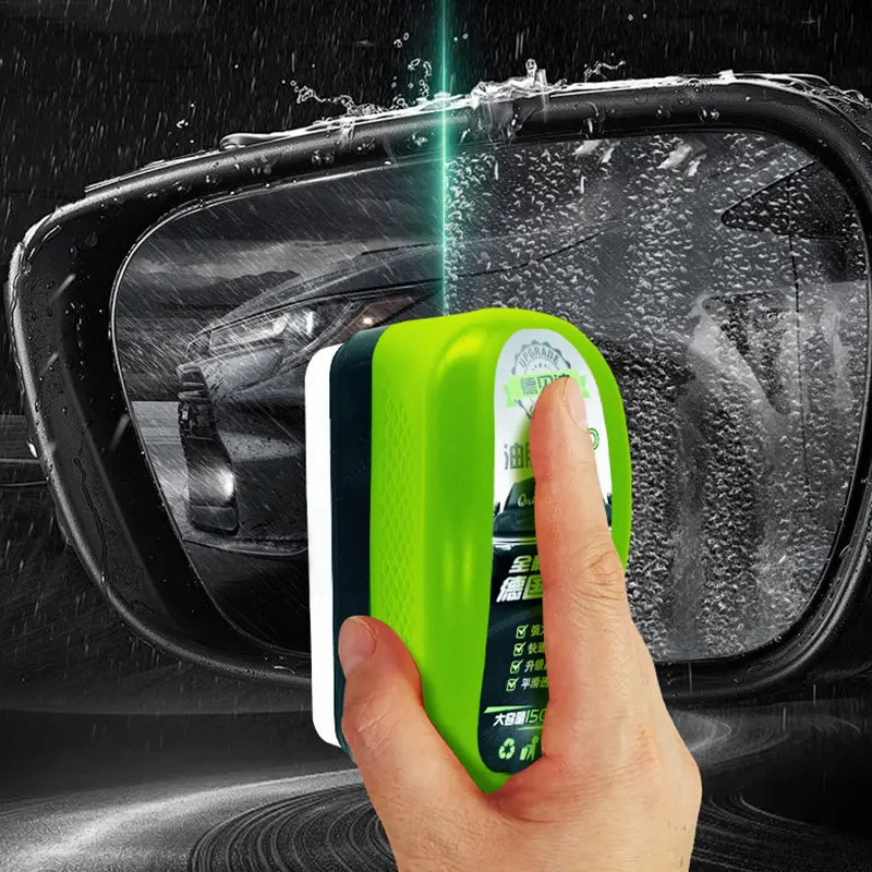 Car Glass Oil Film Remover Automotive Glass Sponge Cleaning Brush 150ml Front Inner Windshield Glass Hydrophobic Car Cleaning