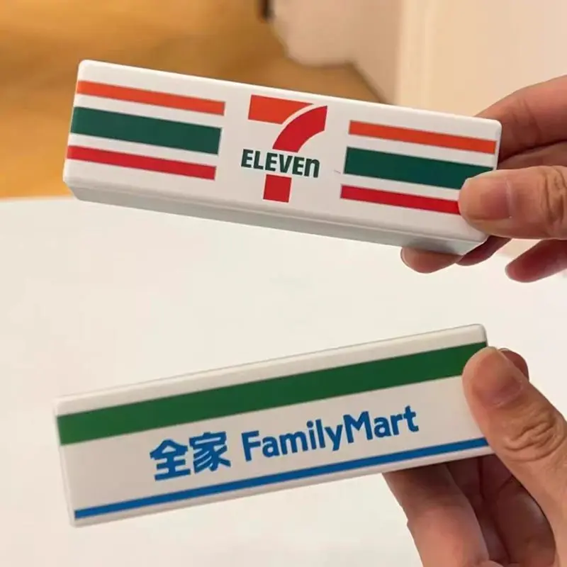 Coffee Shop Magnetic Fridge Stickers Luminous Convenience Store Signs Magnetic Suction Lawson 711 Model Boxes Home Decor
