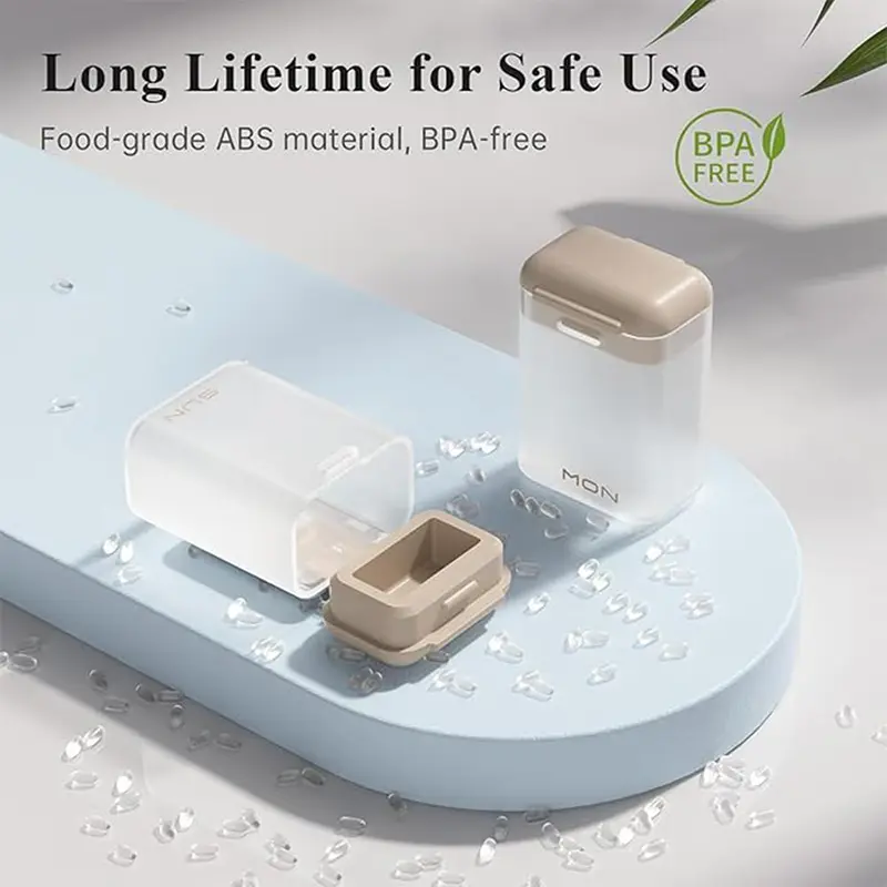 Magnetic Refrigerator Pill Storage Box Weekly Pill Organizer 1 Time A Day Detachable Pill Box Portable Travel Pill Storage Box