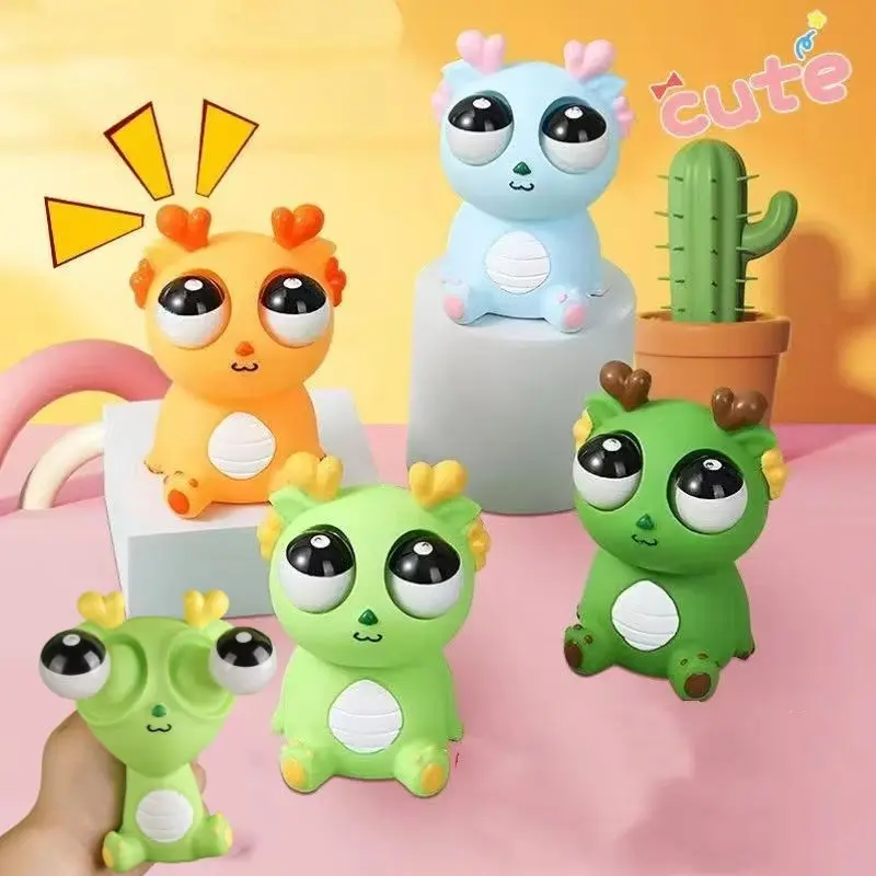 Creative Pop-up Big Eye Dragon Sensory Decompression Kid Gift Eye Dragon Dinosaur Squeeze Gazes To Vent Funny Stress Relievers