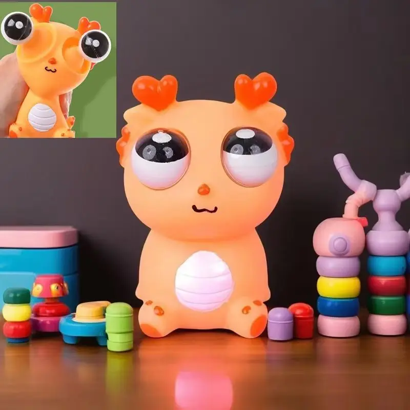 Creative Pop-up Big Eye Dragon Sensory Decompression Kid Gift Eye Dragon Dinosaur Squeeze Gazes To Vent Funny Stress Relievers
