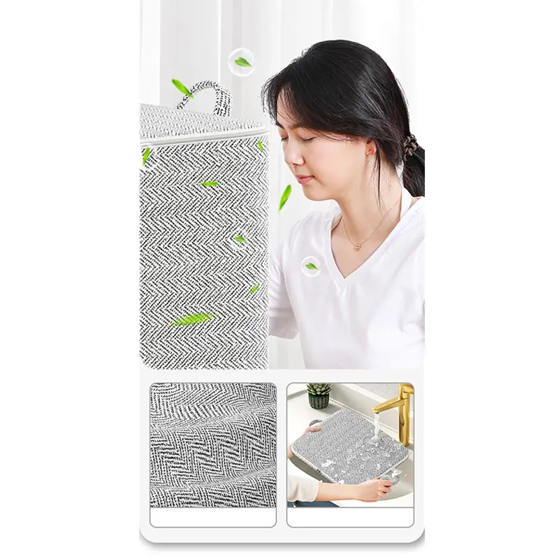 Quilt Storage Bag Large Capacity Duvet Blanket Foldable Sorting Bag Waterproof Dustproof Cloth Organizer Household Moving Bag ﻿