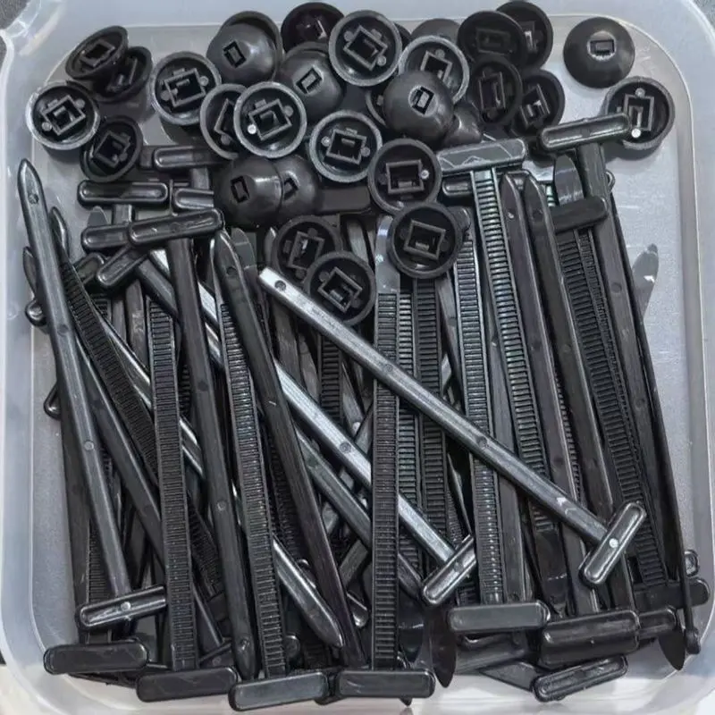 200PCS Nylon Universal Cable Tie Buckle Heavy Duty Self-Locking Zip Ties Holder Cable Auto Fastener Screw Wire Stripper Machine