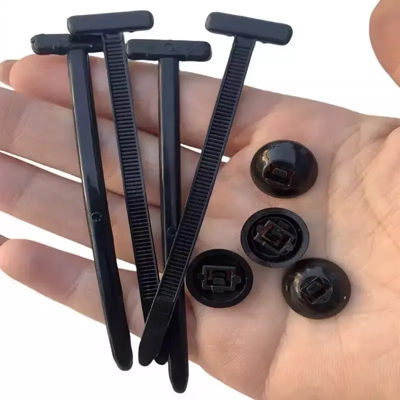 200PCS Nylon Universal Cable Tie Buckle Heavy Duty Self-Locking Zip Ties Holder Cable Auto Fastener Screw Wire Stripper Machine