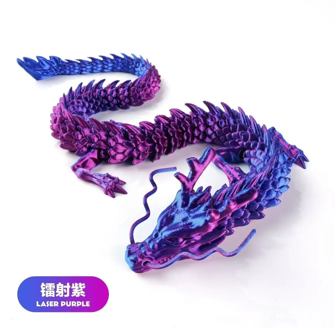 3D Printed Chinese Dragon 60CM 45CM 30CM Desktop Decoration Dragon Model Crafts Office Ornaments Gifts