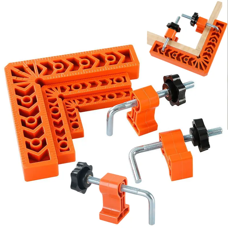 90 Degree Auxiliary Positioner Squares Right Angle Ruler Reusable Plastic L Fixing Clamp Woodworking Holder Marking Ruler Tools