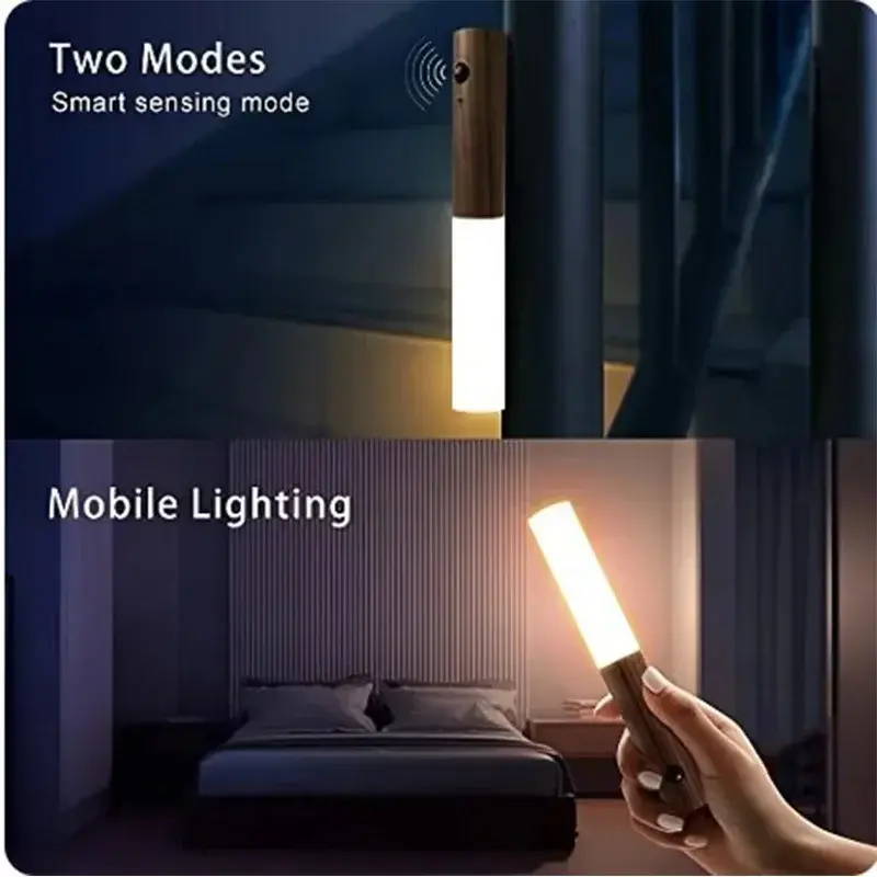 Lamps New Lamp With Motion Sensor Intelligent Human Body Induction Night Light For Home Leds Lighting Wall Small Lights Bedroom