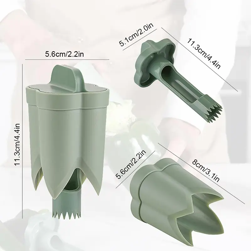 Pepper Seed Corer Remover 2-in-1 Green Pepper Decanter ABS Fruit Vegetable Core Puller Household Kitchen Sweet Pepper Small Tool