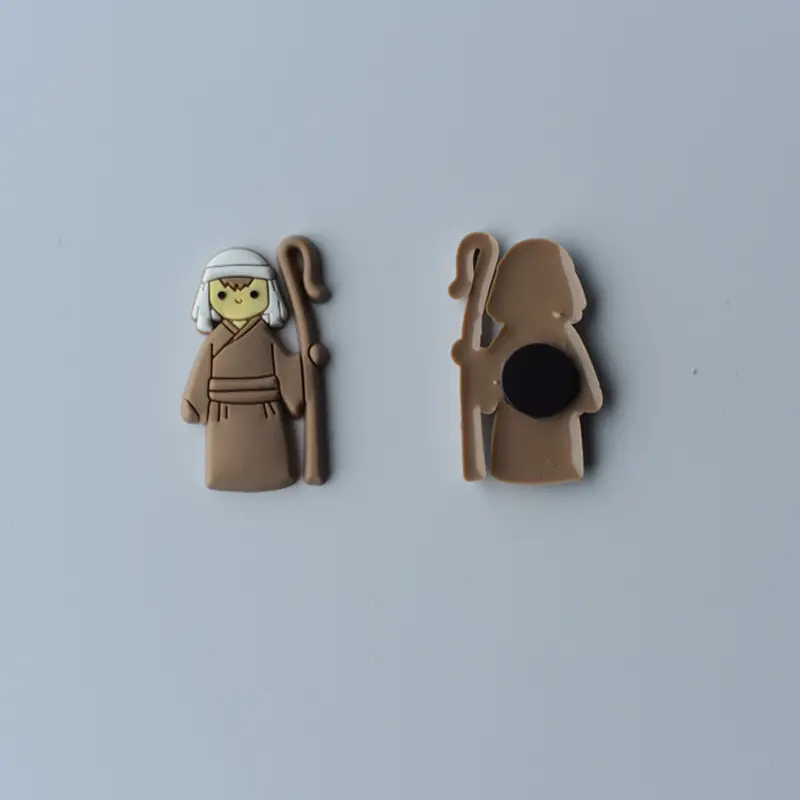 9pcs Cartoon Fridge Stickers Magnet PVC Mini DIY Accessories Message Stickers Statues Refrigerator Stickers Home Decorations