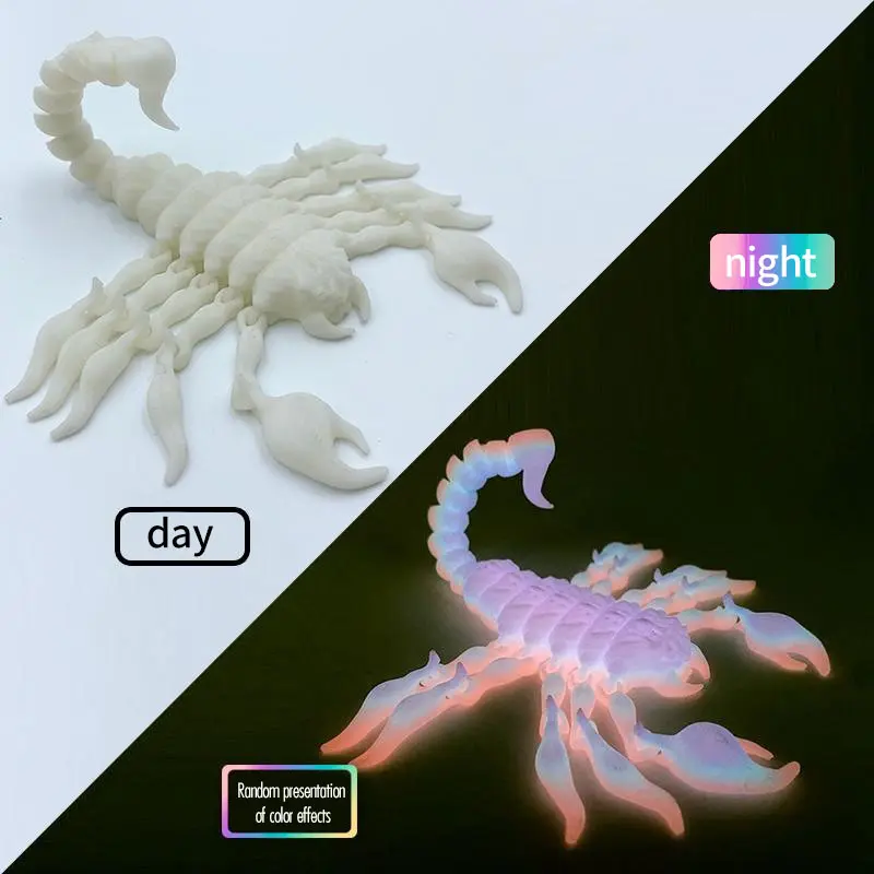 New 3D Printing Simulation Scorpion Animal Model Ornament 17cm Joint Movable Kid Gift Fish Tank Landscape Handicraft Decoration