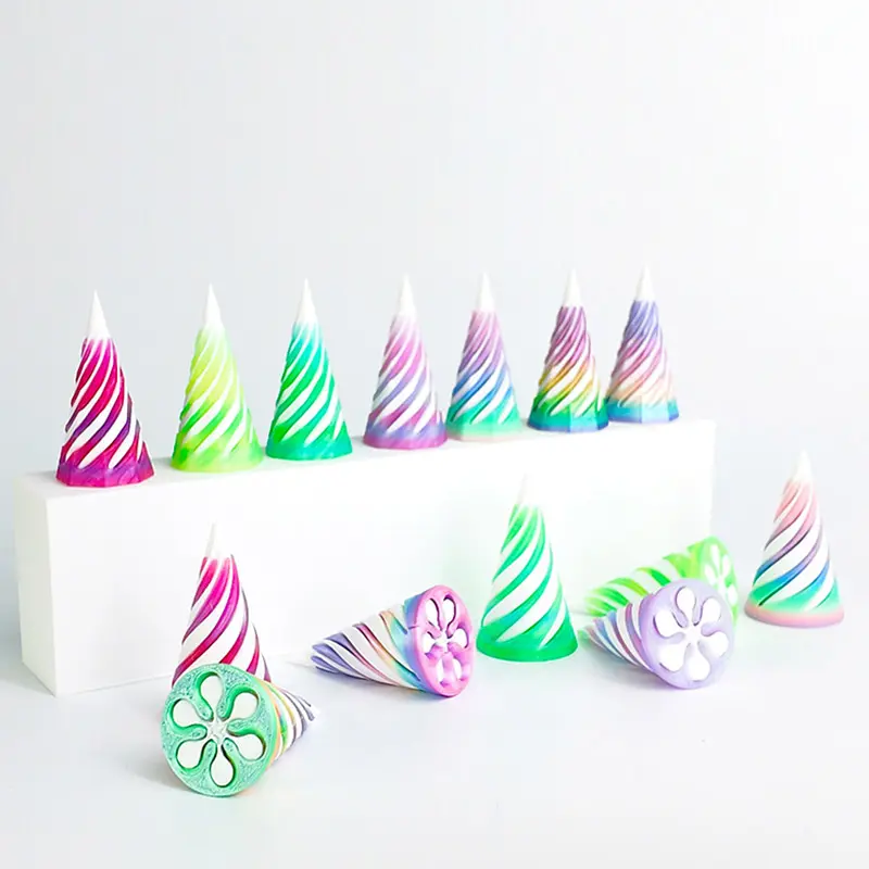 3D Printing Vortex Printing Spiral Stack Decompression Puzzle Development Spiral Fingertip Pyramid Sculpture Kids Birthday Gifts