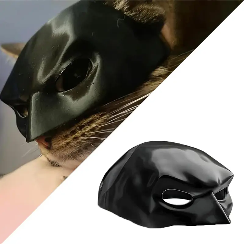 New Black Bat Cat Avenger Mask Cute Bat Mask Cool Matte Mask Cat Superhero Pet Toys For Cats And Dogs Make-up Party Supplies