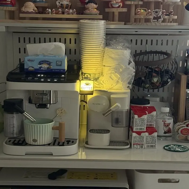 American Style Coffee Magnetic Refrigerator With Decorative Light Signs Illuminated Refrigerator With Memo Magnet Resin Ornament