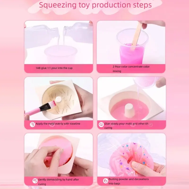 Cat Claw Pinch DIY Material Package Pinch Handmade Silicone Set Cartoon Soft Mud Homemade AB Glue Decompression kids Cute Gifts