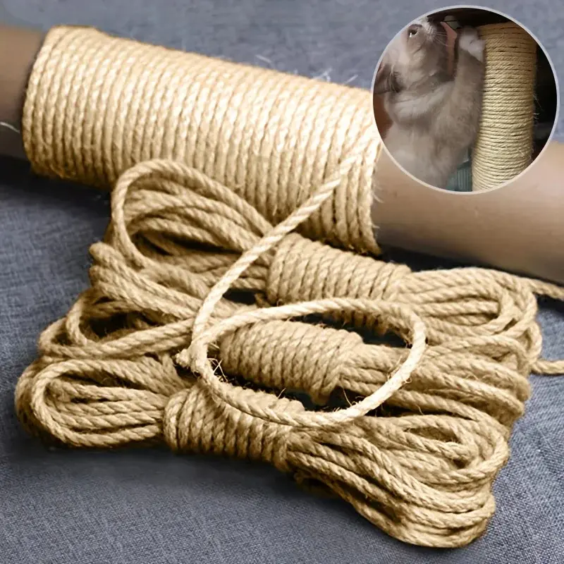 Replacement Cat Climbing Rope Cat Scratch Rope DIY Natural Sisal Rope Cat Climbing Post Rope Sisal Rope For Indoor Pet Climbing