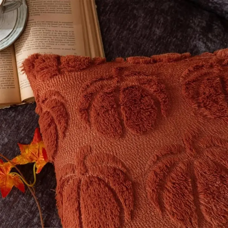 2025 New Pumpkin Plush Pillow Living Room Sofa Embroidered Crafts Pillow Pillow Bedhead Pillowcase Cushion Cover Pillow Cover