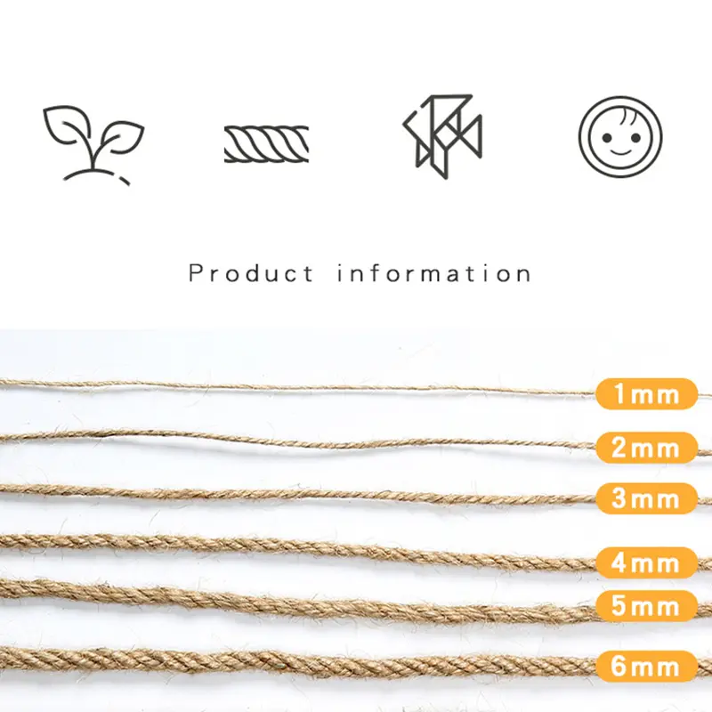 Replacement Cat Climbing Rope Cat Scratch Rope DIY Natural Sisal Rope Cat Climbing Post Rope Sisal Rope For Indoor Pet Climbing