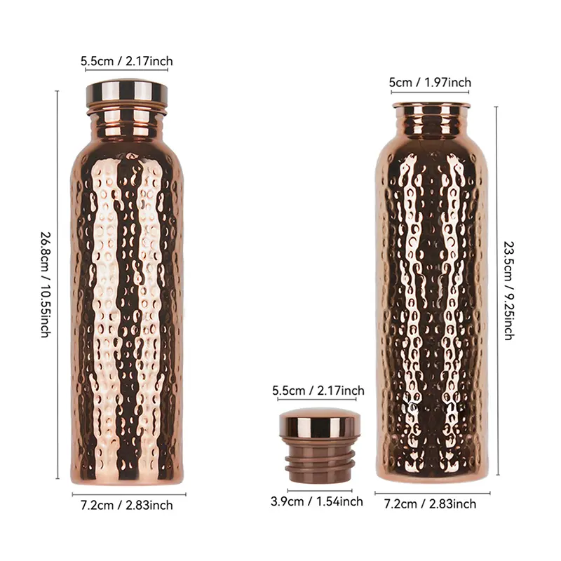 800ML Stainless Steel Cold Water Kettle Hammer Pattern Leak Proof Sports Water Bottle Outdoor Bicycle Gym Fitness Drinking Cup