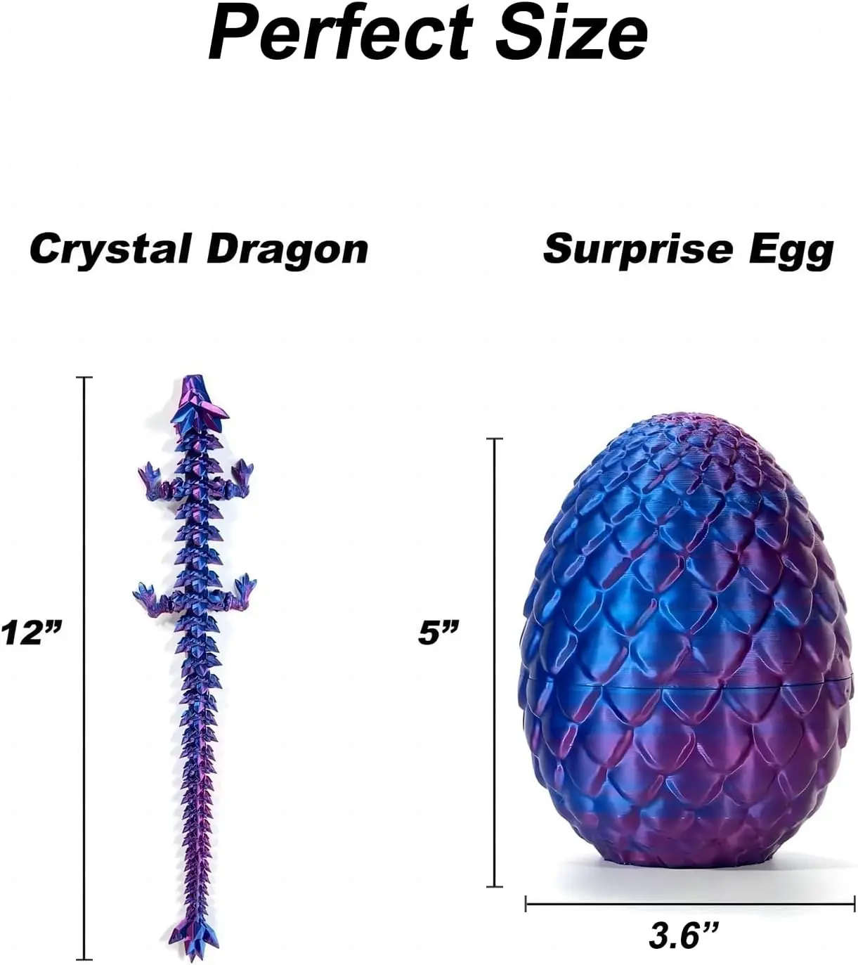 3D Printed Dragon Eggs Dragon Toys Novelty Gigts For Kids Friends Desktop Toy Hinged 3D Dragon Egg Stress Relief Toy Only Dragon