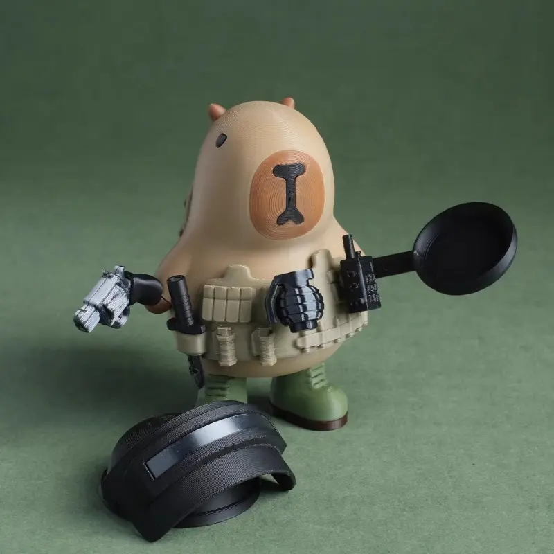 Capibala Special Forces Magnetic Desktop Pendant 3D Printed Model Home Office Decoration Dolphin Collection Gift Children's Gift