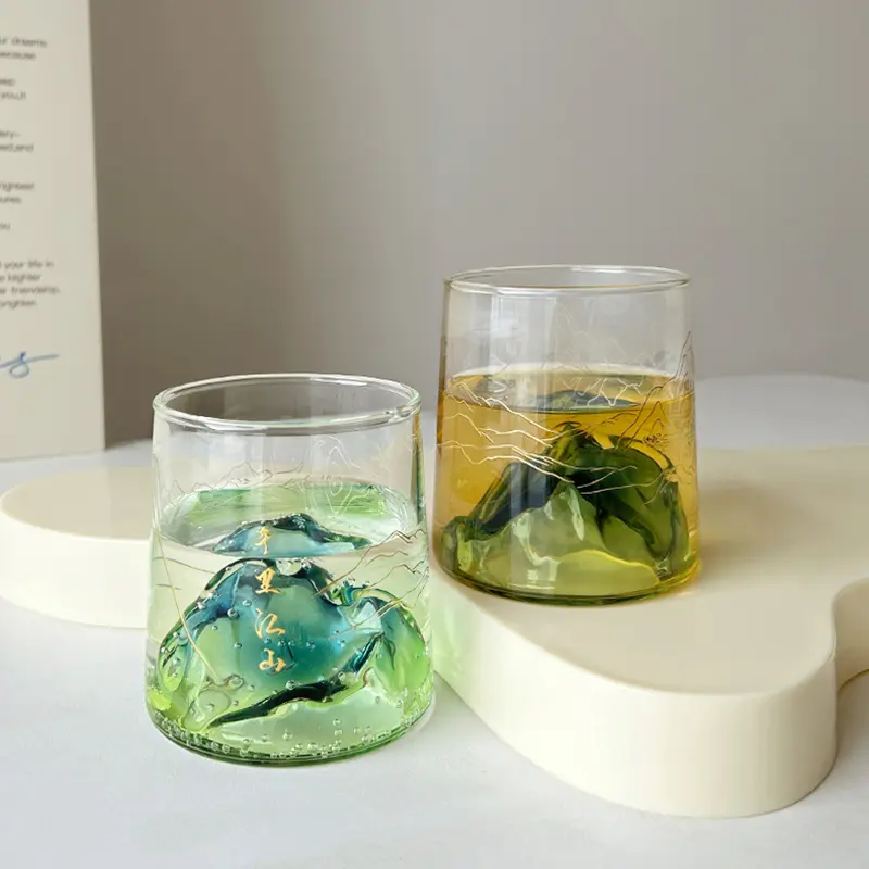 250ml Creative Glass Cup For Tea Coffee Milk Beer Wine Vintage Drink Glasses Clear Water Juice Heat Resistant Cup Birthday Gift