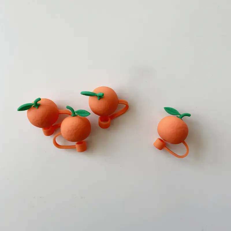 Cute Straw Topper Kawaii Silicone Straw Covers Cap For Tumblers Drinking Straw Cover 7 8mm Water Bottle Cups Accessories 1 PC