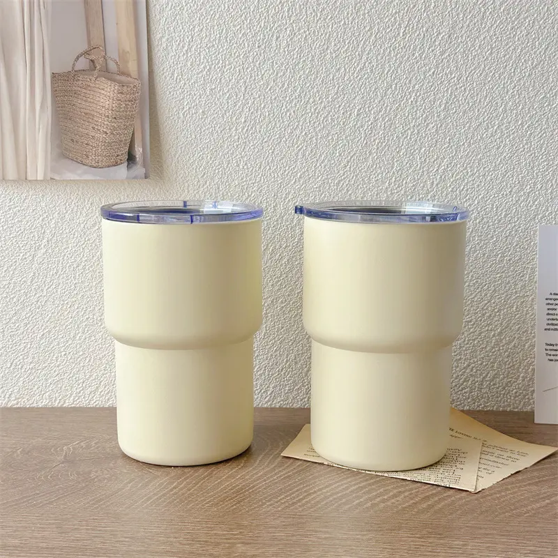 Kawaii Korean Cold Coffee Cups Cat Thermal Cup Stainless Steel Themos Hot Coffee Mug Cup To Go Travel Water Tea Bottle With Lid