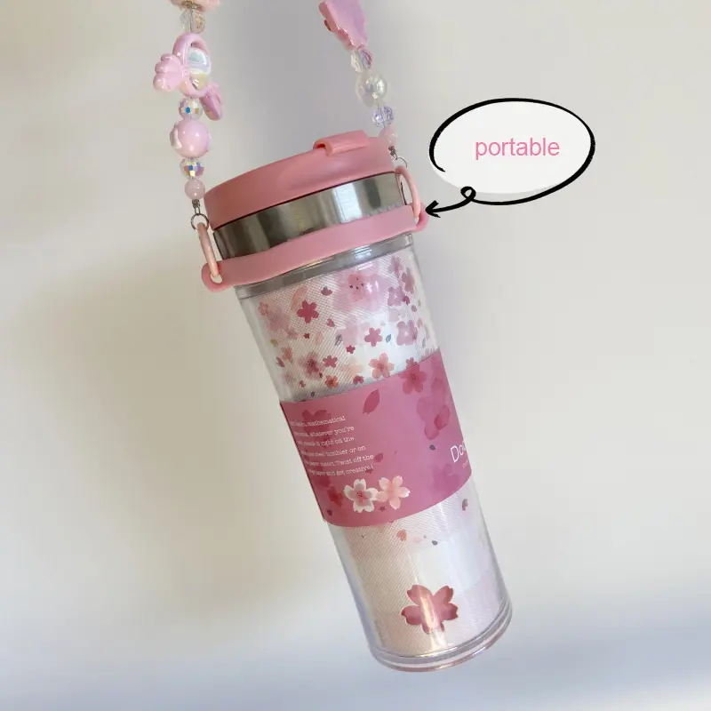 Cute Tumbler Accessories Handle Strap For Starbucks Cup Water Bottle Carrier Sling Holder With Strap For 6-10 cm Cup Mouth