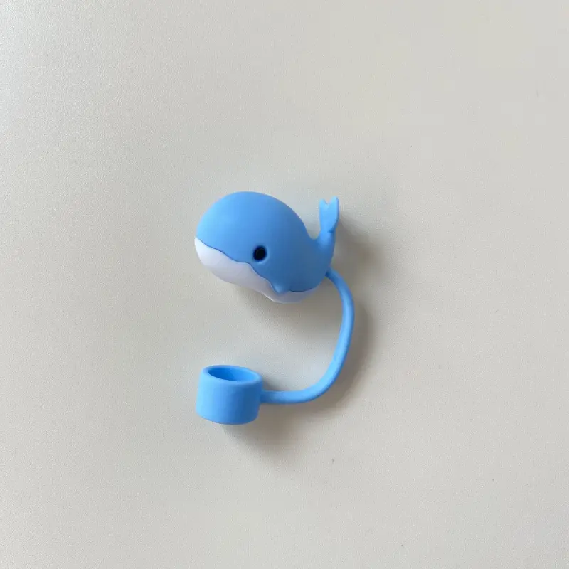 Cute Animal Straw Covers Cap For Stanley Cup Accessories Kawaii Silicone Straw Toppers 40oz 30oz Tumbler Cover For 10mm Straws