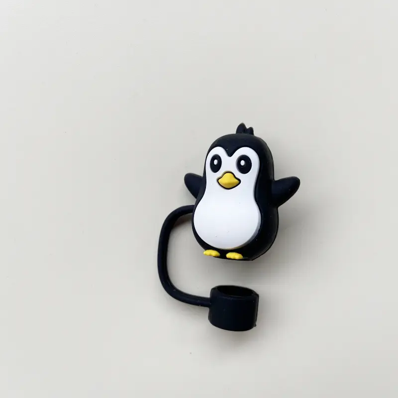 Cute Animal Straw Covers Cap For Stanley Cup Accessories Kawaii Silicone Straw Toppers 40oz 30oz Tumbler Cover For 10mm Straws