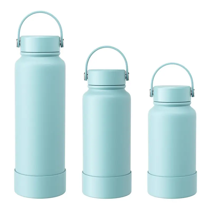 650/1000/1150ml Cute Thermos Bottle Large Tumbler With Handle Stainless Steel 304 Thermal Cup Portable Sport Water Bottle Gift