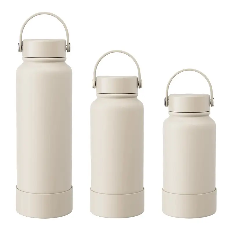 650/1000/1150ml Cute Thermos Bottle Large Tumbler With Handle Stainless Steel 304 Thermal Cup Portable Sport Water Bottle Gift