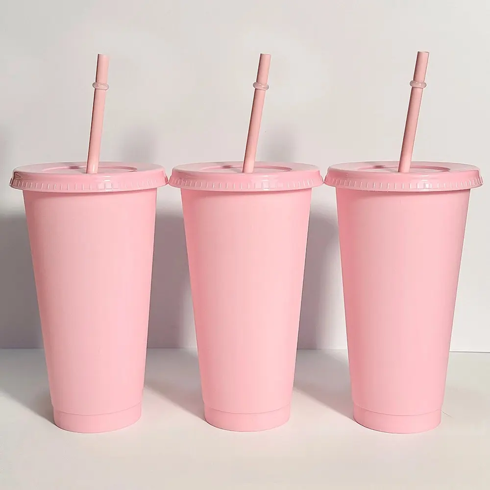 Cute Coffee Cup Tumbler Kawaii Water Bottle With Straw Lid For Juice Tea Plastic Cup Portable Reusable Drinking Bottle BPA Free