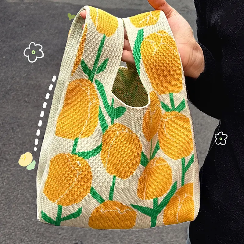 Cute Lunch Bag For Women Girl Kids School Kawaii Canvas Portable Lunch Box Tote Bags Bento Pouch Office School Food Storage Bags