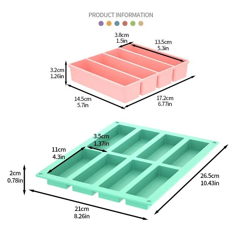 6/4 Grids Ice Stick Mold For Tumbler Cup Silicone Molds Tray With Lid For Whiskey Juice Making DIY Long Ice Cube Maker BPA Free