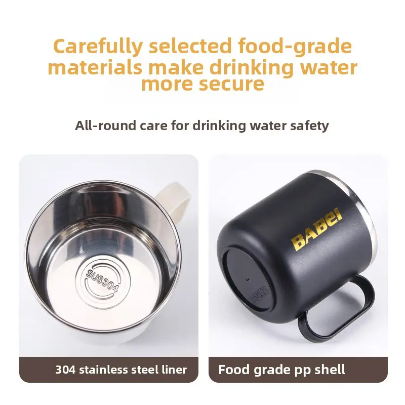 Stainless Steel Cup Hot Cold Coffee Mug Tea Cup Double-Layered Coffee Cups 400ml Vacuum Flask Water Matcha Beverage Container