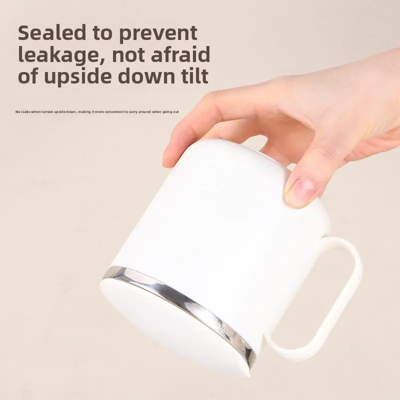 Stainless Steel Cup Hot Cold Coffee Mug Tea Cup Double-Layered Coffee Cups 400ml Vacuum Flask Water Matcha Beverage Container