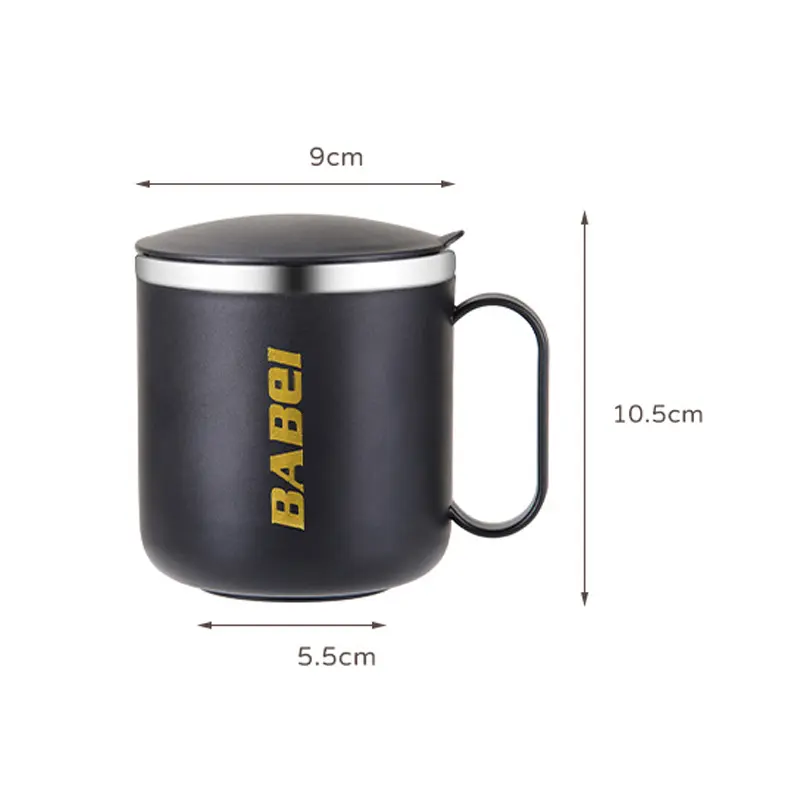 Stainless Steel Cup Hot Cold Coffee Mug Tea Cup Double-Layered Coffee Cups 400ml Vacuum Flask Water Matcha Beverage Container