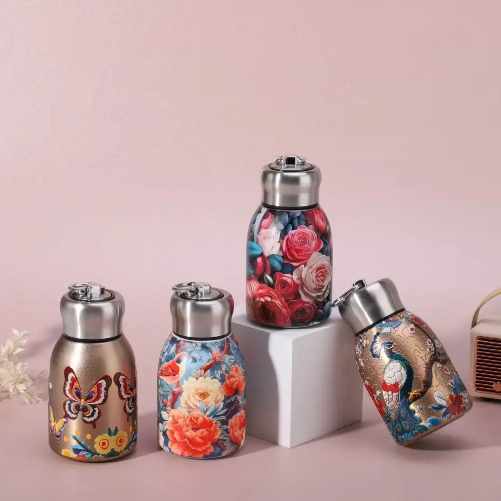Luxury Thermo bottle Tumbler 300ml Mini Thermal Water Bottle Stainless Steel Portable Coffee Tea Cup Gift For Women Girl