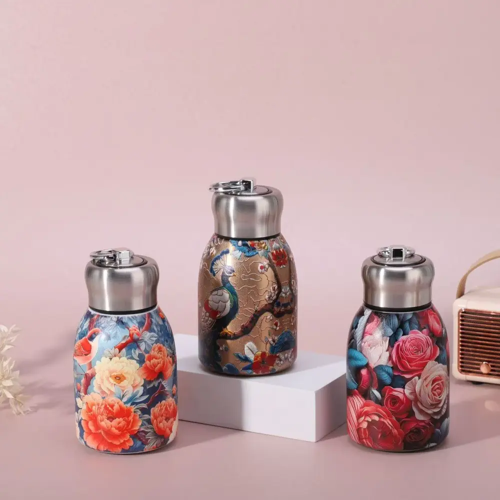 Luxury Thermo bottle Tumbler 300ml Mini Thermal Water Bottle Stainless Steel Portable Coffee Tea Cup Gift For Women Girl