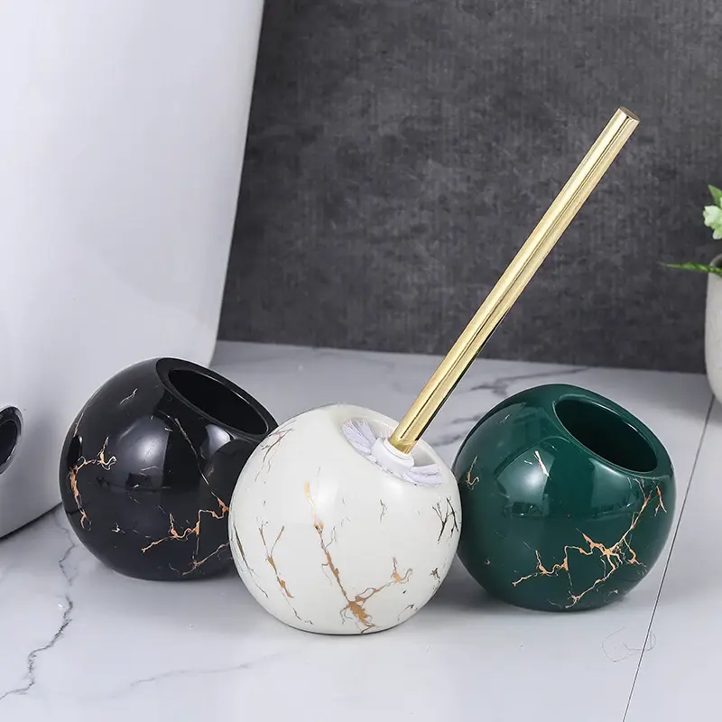 Bathroom Supplies Ceramic Toilet Brush Household No Dead Corner Toilet Cleaning Artifact Long Handle Toilet Brush Toilet Brush